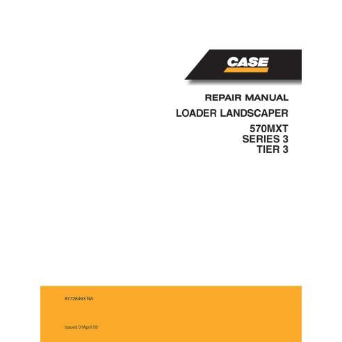 Manual de reparación de la cargadora Case 570MXT Serie 3 - Caso manuales - CASE-87728463