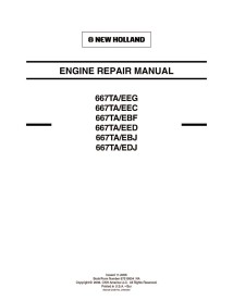 Manual de reparo do motor New Holland 667TA / EEG, EEC, EBF, EED, EBH, EDJ - Construção New Holland manuais - NH-87519804