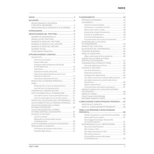 MF-1857711M3-OM-IT Manuel de l'opérateur pdf pour tracteur compact Massey Ferguson 1533, 1540, 1547 IT