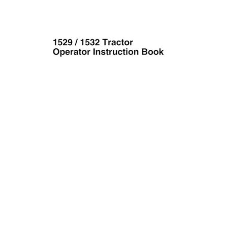 Massey Ferguson 1529, 1533 compact tractor pdf operator's manual  - Massey Ferguson manuals - MF-1857695M1-OM-EN
