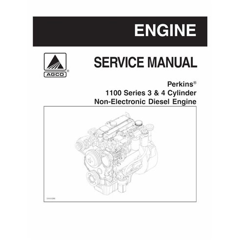 Manual de serviço em pdf do motor diesel de 6 cilindros Perkins série 1100 - Perkins manuais - AGCO-4283007M1-SM-EN