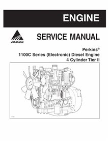 Manual de serviço em pdf do motor Perkins série 1100C (eletrônico) diesel de 4 cilindros Tier 2 - Perkins manuais - AGCO-1449...