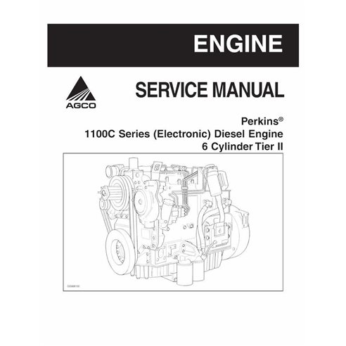 Manual de serviço em pdf do motor Perkins 1100C Series (Eletrônico) Diesel 6 cilindros Tier 2 - Perkins manuais - AGCO-144959...