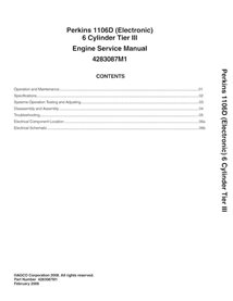 AGCO-4283087M1-SM Manual de serviço em pdf do motor Perkins Perkins 1106D (eletrônico) 6 cilindros Tier III