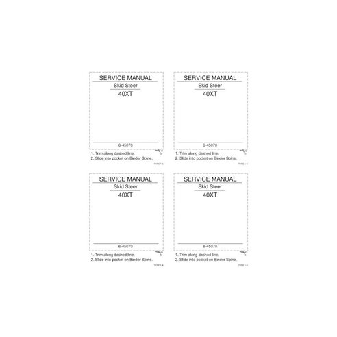 Manual de servicio en pdf del minicargador Case 40XT - Case manuales - CASE-6-45070R0-SM-EN