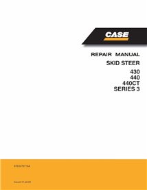 Manuel de réparation pdf pour chargeuse compacte Case 430, 440, 440CT SÉRIE 3 - Case manuels - CASE-87634767NA-EM-EN