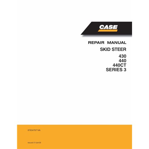Case 430, 440, 440CT SERIES 3 minicargadora manual de reparación en pdf - Case manuales - CASE-87634767NA-EM-EN