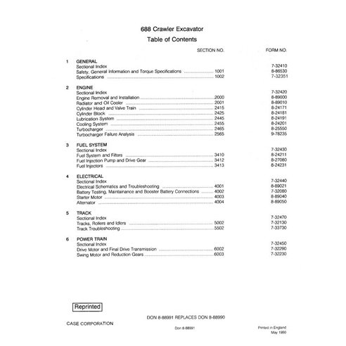 Manual de servicio en pdf de la topadora sobre orugas Case 688 - Case manuales - CASE-7-32651-SM-EN
