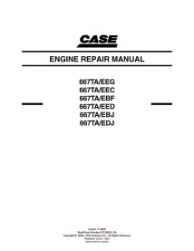 Manual de serviço do motor Case 667TA / EEG, EEC, EBF, EED, EBH, EDJ - Case manuais - CASE-87519803