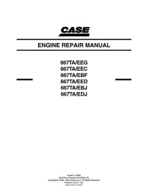 Manuel d'entretien du moteur Case 667TA / EEG, EEC, EBF, EED, EBH, EDJ - Cas manuels - CASE-87519803