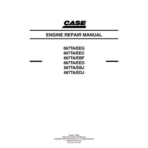 Manuel d'entretien du moteur Case 667TA / EEG, EEC, EBF, EED, EBH, EDJ - Case manuels