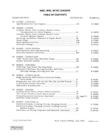 Manual de serviço em pdf da carregadeira de rodas Case W8C, W9C, W10C - Case manuais - CASE-9-99825-SM-EN