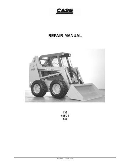 Manual de servicio del cargador deslizante Case 435, 445, 445CT - Caso manuales - CASE-6-75491