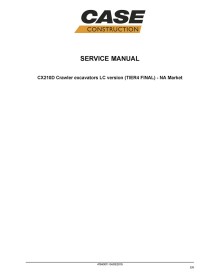 Manual de reparo de escavadeira Case CX210D Tier 4 - Caso manuais - CASE-47843011