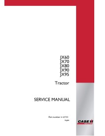 Manual de reparação de tratores Case Ih JX60, JX70, JX80, JX90, JX 95 - Caso IH manuais - CASE-6-62720