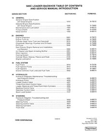 Manuel d'entretien pdf de la chargeuse-pelleteuse Case 580C - Case manuels - CASE-9-66018-SM-EN