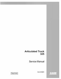 Manual de serviço em PDF do caminhão articulado Case 325 - Case manuais - CASE-9-35401-SM-EN