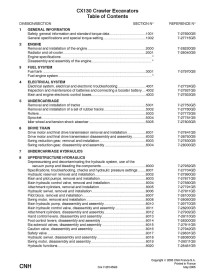 Manual de servicio de la excavadora Case CX130 - Caso manuales - CASE-7-28143