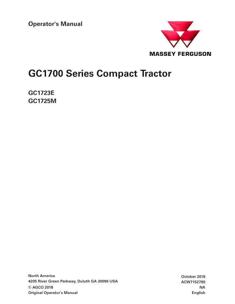 Manual Do Operador Em Pdf Do Trator Massey Ferguson Gc E Gc M