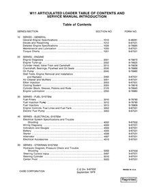 Manuel d'entretien pdf du chargeur Case W11 - Case manuels - CASE-9-67532-SM-EN