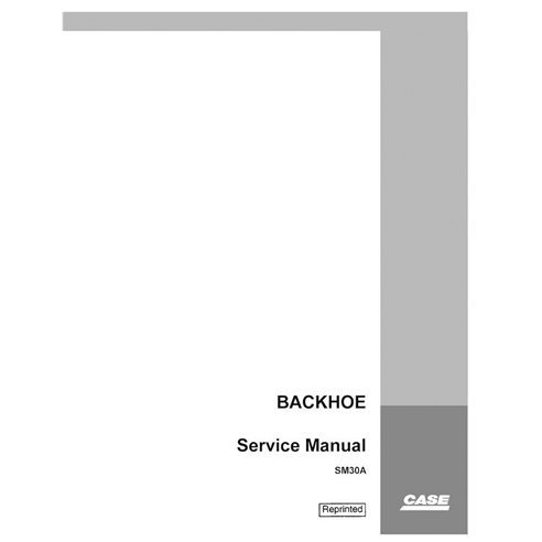 Manual de servicio en pdf de la retroexcavadora Case 3122, 3142 - Case manuales - CASE-SM30A-SM-EN
