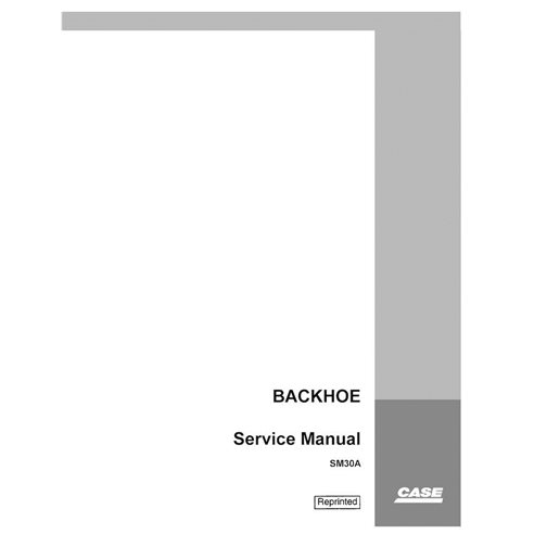 CASE-SM30A-SM Manual de servicio en pdf de la retroexcavadora Case 3122, 3142