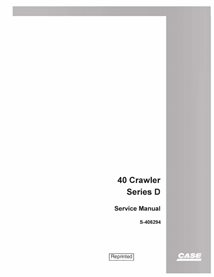 Manual de servicio pdf de la excavadora Case 40D - Case manuales - CASE-S406294-SM-EN