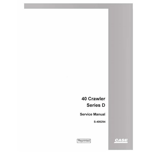 Manual de serviço em pdf da escavadeira Case 40D - Case manuais - CASE-S406294-SM-EN