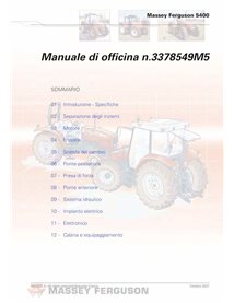 Massey Ferguson 5425, 5435, 5445, 5455, 5460, 5465, 5470, 5475, 5480 tracteur pdf manuel d'entretien d'atelier informatique -...