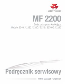 Massey Ferguson 2240, 2250, 2260, 2270, 2270XD, 2290 baler pdf service manual PL - Massey Ferguson manuals - MF-4283545M5-PL