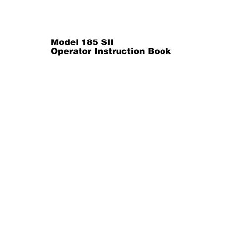Manual del operador de la empacadora Massey Ferguson 185 en pdf - Massey Ferguson manuales - MF-700721671C-OM-EN
