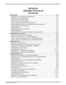 Empacadora Massey Ferguson 185 pdf manual del operador ES - Massey Ferguson manuales - MF-700722531B-OM-ES