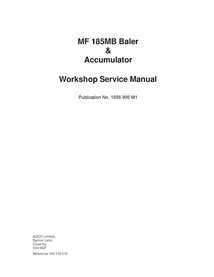 Empacadora Massey Ferguson 185 pdf manual de servicio de taller - Massey Ferguson manuales - MF-1856995M1-WSM-EN