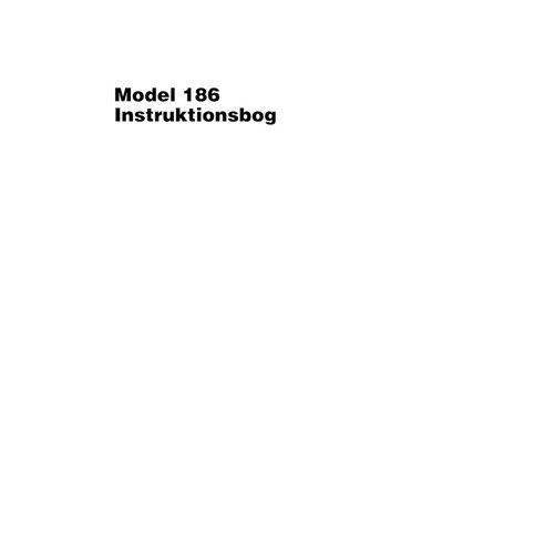 Manual do operador da enfardadeira Massey Ferguson 186 em pdf DA - Massey Ferguson manuais - MF-700723542A-OM-DA