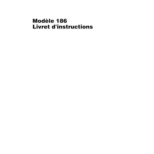 Manual do operador em pdf da enfardadeira Massey Ferguson 186 FR - Massey Ferguson manuais - MF-700723543A-OM-FR