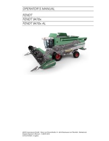 Fendt 8370, 8400 combine harvester operator's manual - Fendt manuals - FENDT-D3152100M1