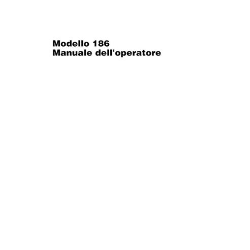 Empacadora Massey Ferguson 186 pdf manual del operador IT - Massey Ferguson manuales - MF-700723546A-OM-IT
