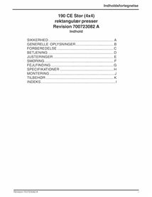 Manual do operador em pdf da enfardadeira Massey Ferguson 190 DA - Massey Ferguson manuais - MF-700723082-OM-DA