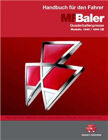 Massey Ferguson 1840, 1840CE baler pdf operator's manual DE - Massey Ferguson manuals - MF-79035878A-OM-DE