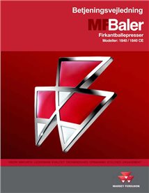 Massey Ferguson 1840, 1840CE baler pdf operator's manual DA - Massey Ferguson manuals - MF-79035882A-OM-DA