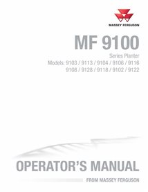 Massey Ferguson 9103, 9113, 9104, 9106, 9116, 9108, 9128, 9118, 9102, 9122 manual del operador de la sembradora en pdf - Mass...