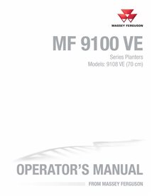 Manual del operador de la sembradora Massey Ferguson 9108 VE en pdf - Massey Ferguson manuales - MF-700208462A-OM-EN