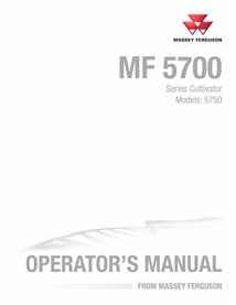 Manual del operador del cultivador Massey Ferguson 5750 en pdf - Massey Ferguson manuales - MF-9971381MFA-OM-EN