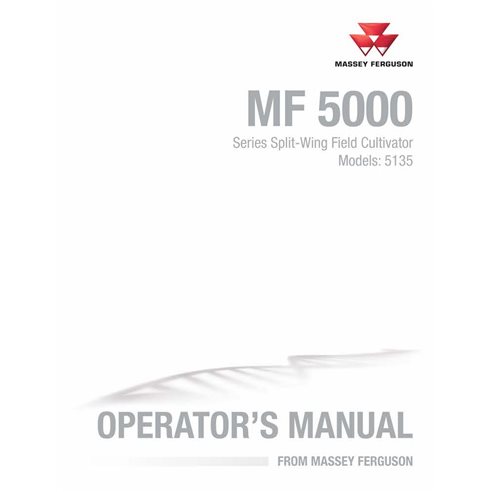 Manual do operador em pdf do cultivador Massey Ferguson 5135 - Massey Ferguson manuais - MF-997762MFF-OM-EN