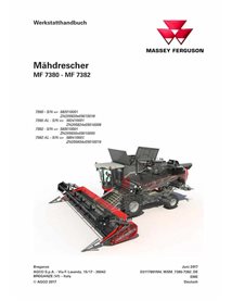 Massey Ferguson 7380, 7380 AL, 7382, 7382 AL moissonneuse-batteuse pdf manuel d'entretien d'atelier DE - Massey-Ferguson manu...