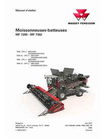 Massey Ferguson 7380, 7380 AL, 7382, 7382 AL moissonneuse-batteuse pdf manuel d'entretien d'atelier FR - Massey-Ferguson manu...