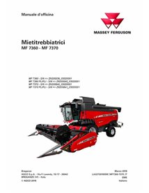 Massey Ferguson 7360, 7370 combinam manual de serviço de oficina em pdf TI - Massey Ferguson manuais - MF-LA327301005M-WSM-IT