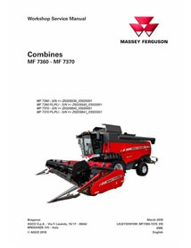 Manuel d'entretien d'atelier PDF de la moissonneuse-batteuse Massey Ferguson 7360, 7370 - Massey-Ferguson manuels - MF-LA3273...