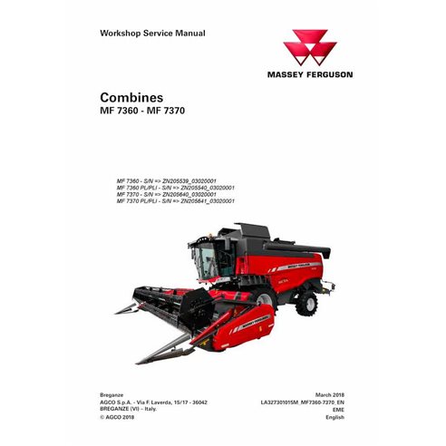 MF-LA327301015M-WSM Massey Ferguson 7360, 7370 combine pdf workshop service manual