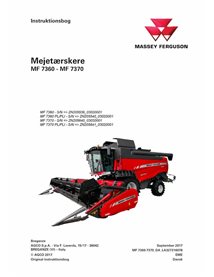 Manuel d'utilisation PDF de la moissonneuse-batteuse Massey Ferguson 7360, 7370 DA - Massey-Ferguson manuels - MF-LA327316078...